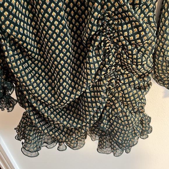 Draped dress with metallic thread - Picture 4 of 4